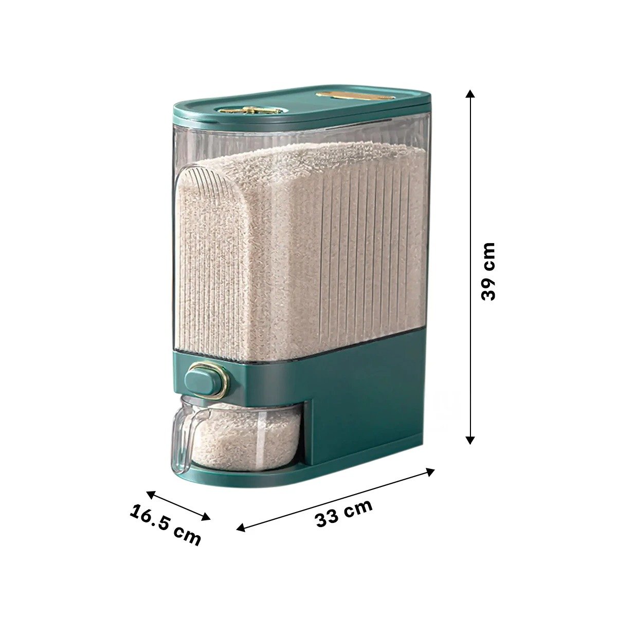 PACK6 DEPOSITO VERDE DE ALMACENAJE SECO DE DIMENSIONES DE 39X16,5X33CM HOGAR - 4
