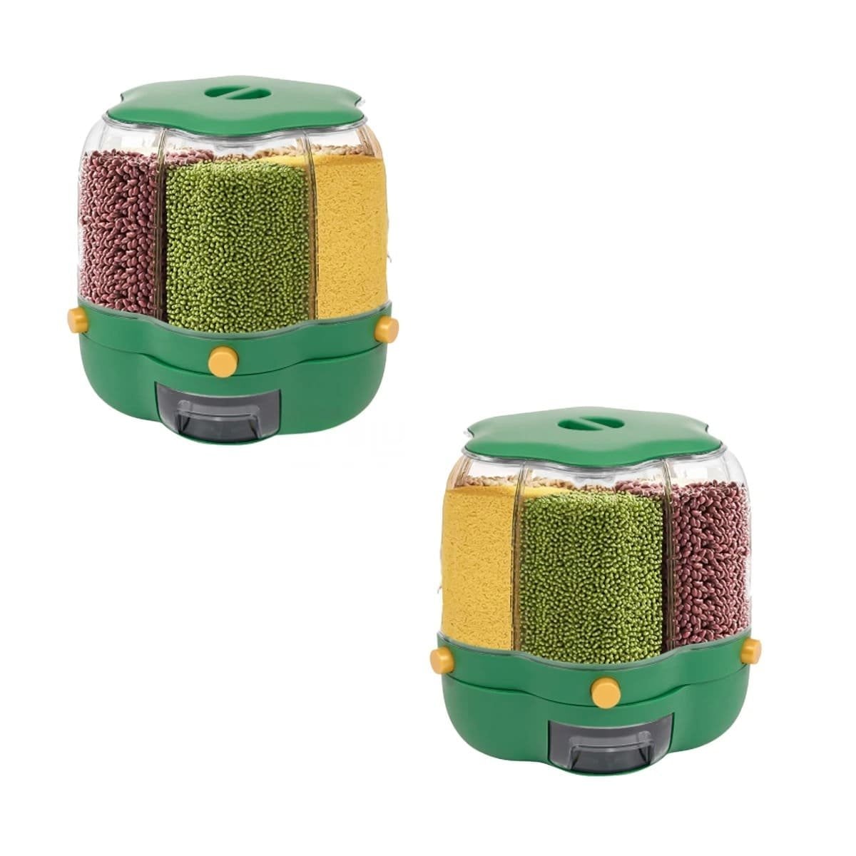 PACK2 ORGANIZADOR DE GRANOS VERDE 6 KG PARA FOMENTAR ESPACIO CON ORDEN Y+REGALO STICKER - 2