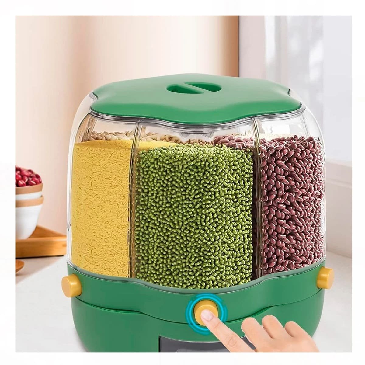 PACK2 ORGANIZADOR DE GRANOS VERDE 6 KG PARA FOMENTAR ESPACIO CON ORDEN Y+REGALO STICKER - 3