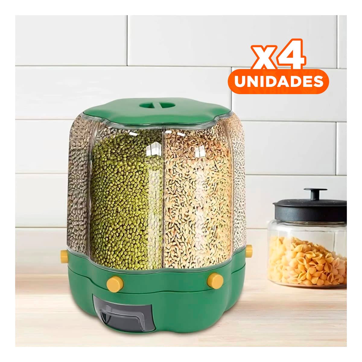 PACK4 ARTICULO DE MENAJE VERDE 6 KG PARA LA LIMPIEZA EN SU DOMICILIO Y+REGALO STICKER - 1