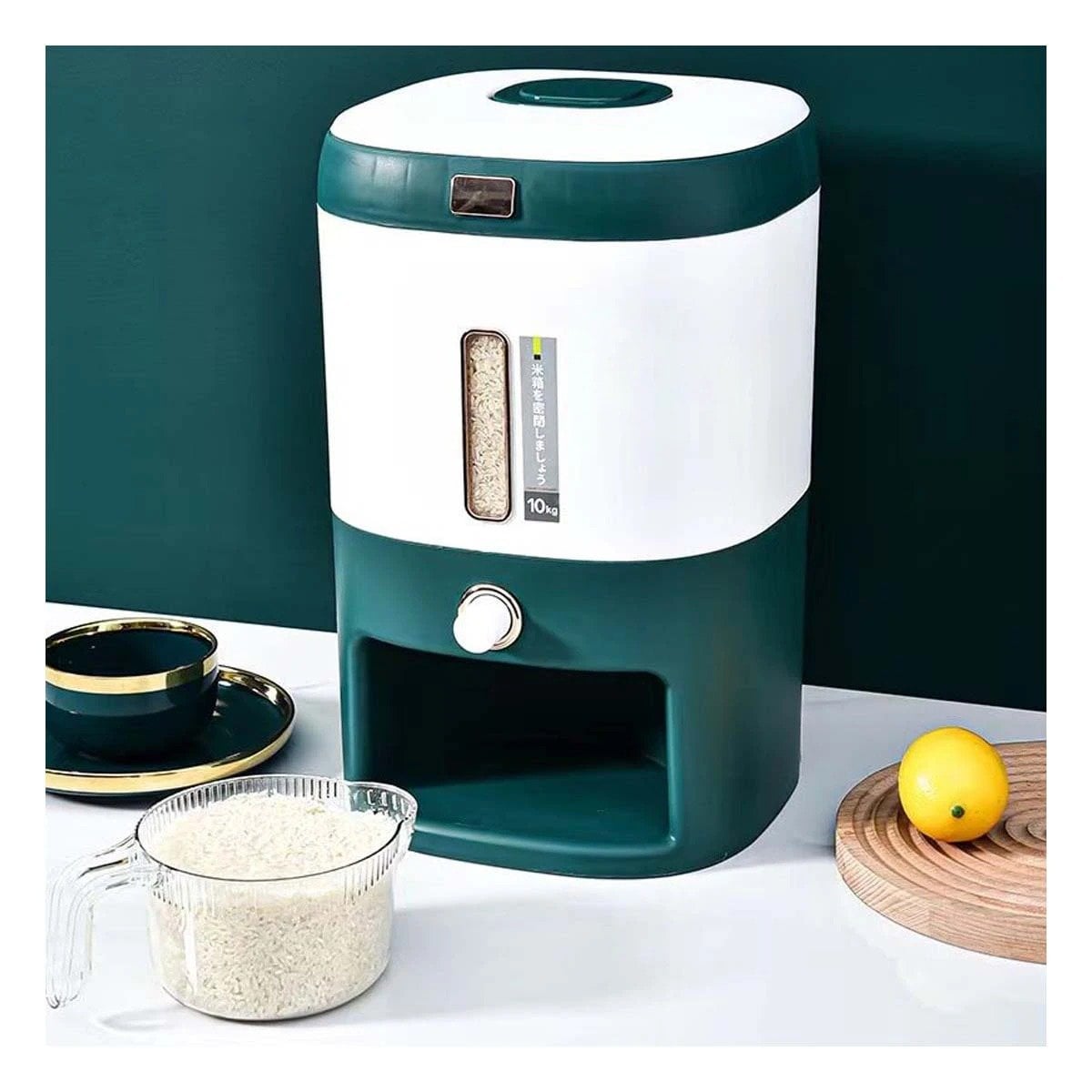 DISTRIBUIDOR ARROZ 10KG CON MENESTRAS VERDE CON BLANCO Y+POST IT - 3