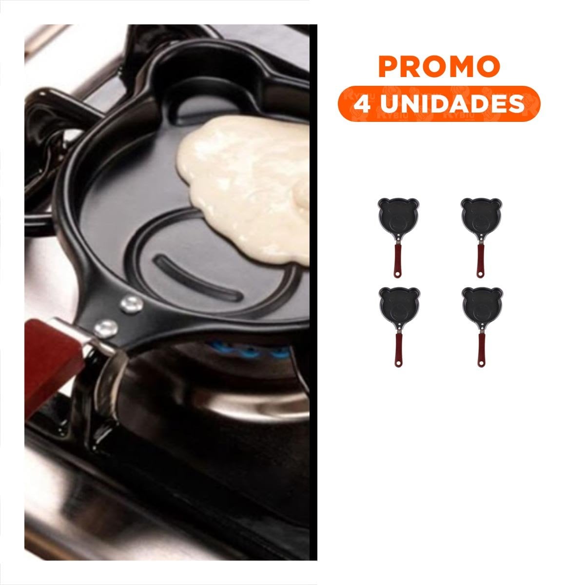 PACK4 OLLA CABEZA DE OSO PLOMO DURADERA Y RESISTENTE COCINAR INGREDIENTES - 1