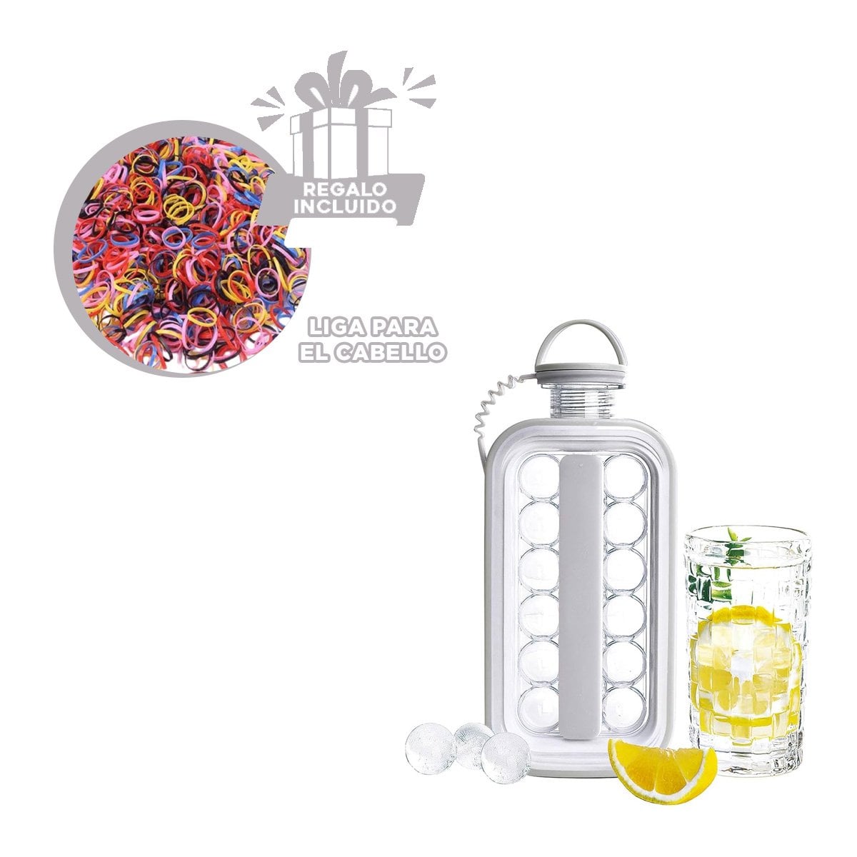 HIELERA EN BOTELLA PARA DISFRUTAR BEBIDAS FRIAS CON AMIGOS GRIS YLIGAS REGALO - 2