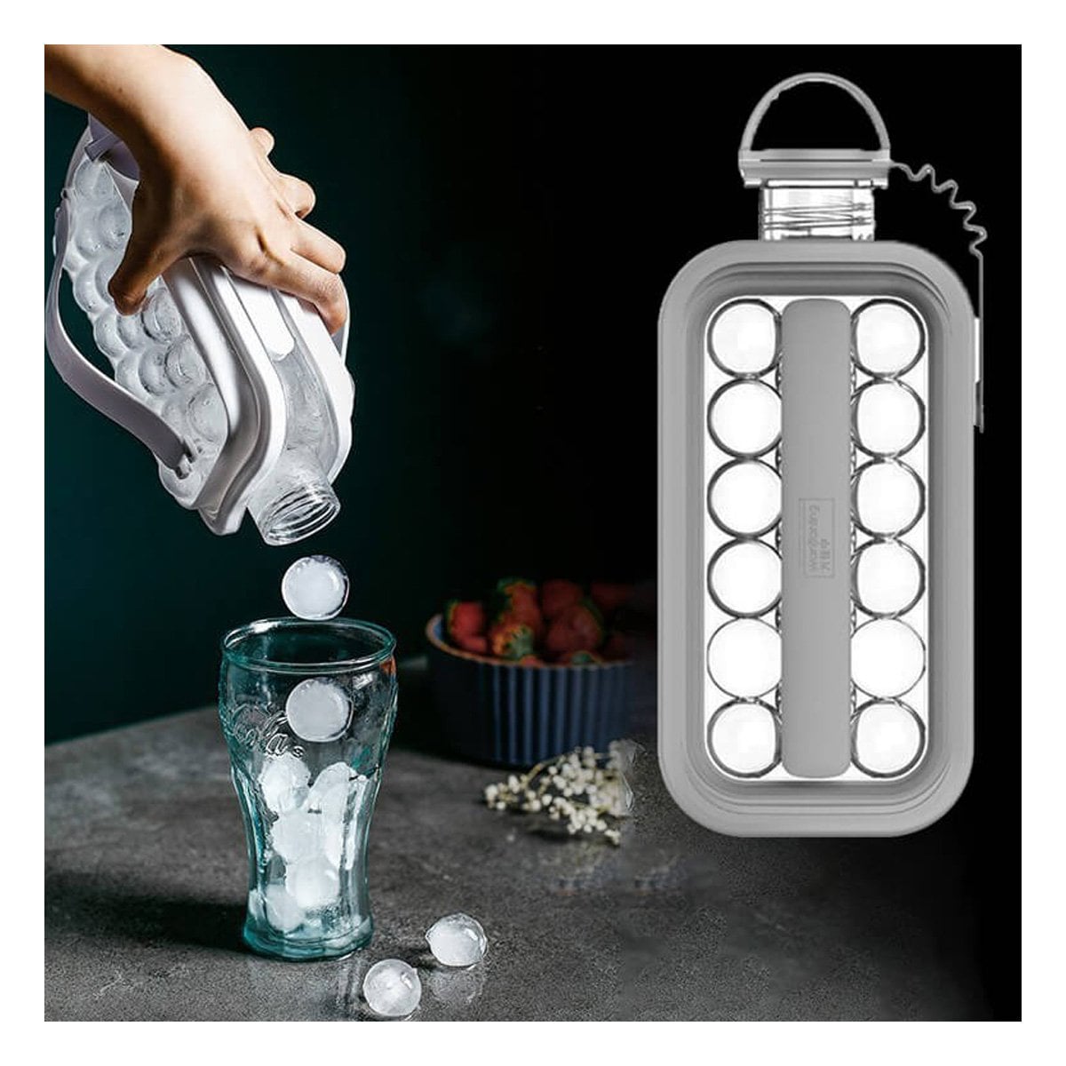 HIELERA EN BOTELLA PARA DISFRUTAR BEBIDAS FRIAS CON AMIGOS GRIS YLIGAS REGALO - 3