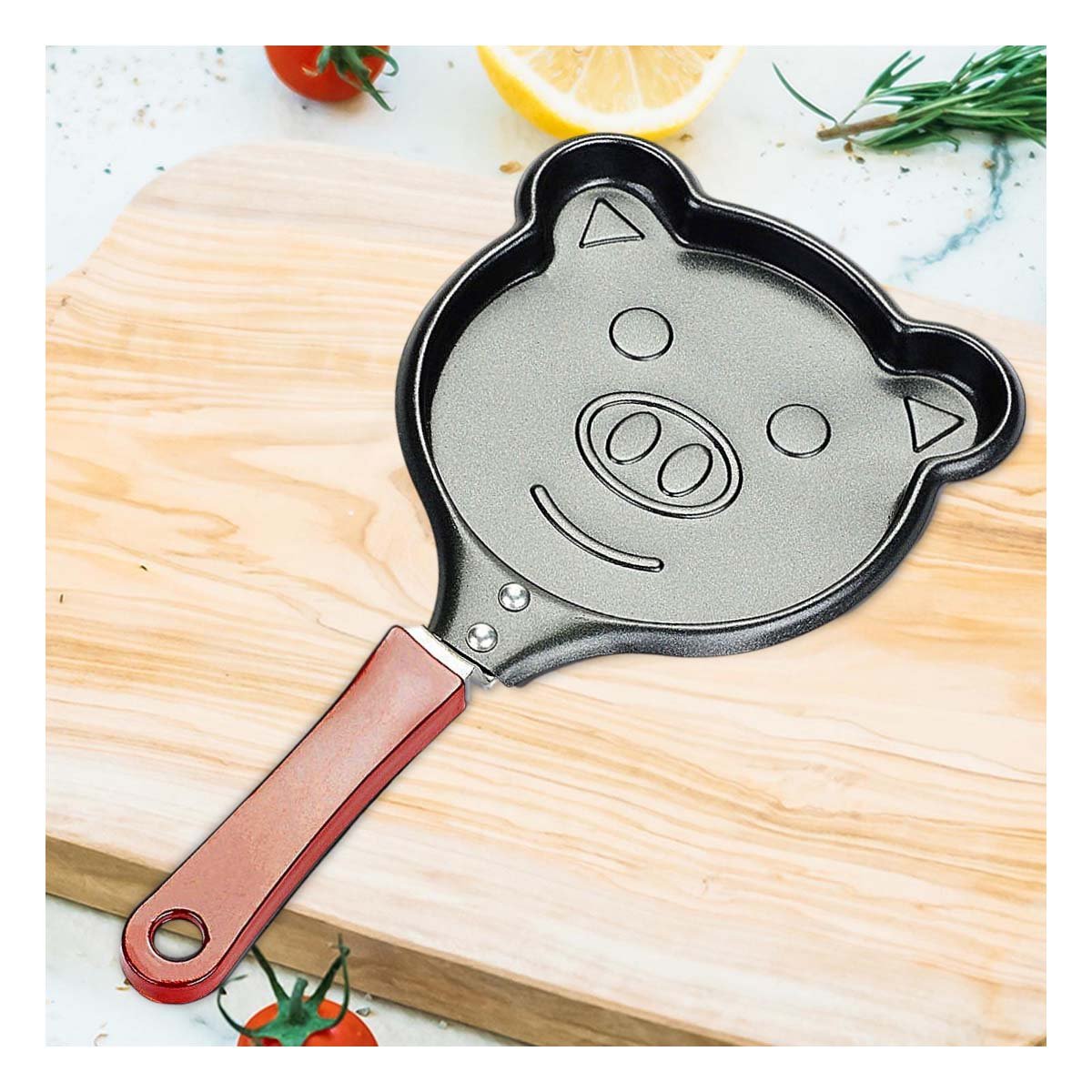 PACK6 CAZUELA CABEZA DE CHANCHO PLOMO PRACTICA Y FUNCIONAL COCINAR SNACKS - 3