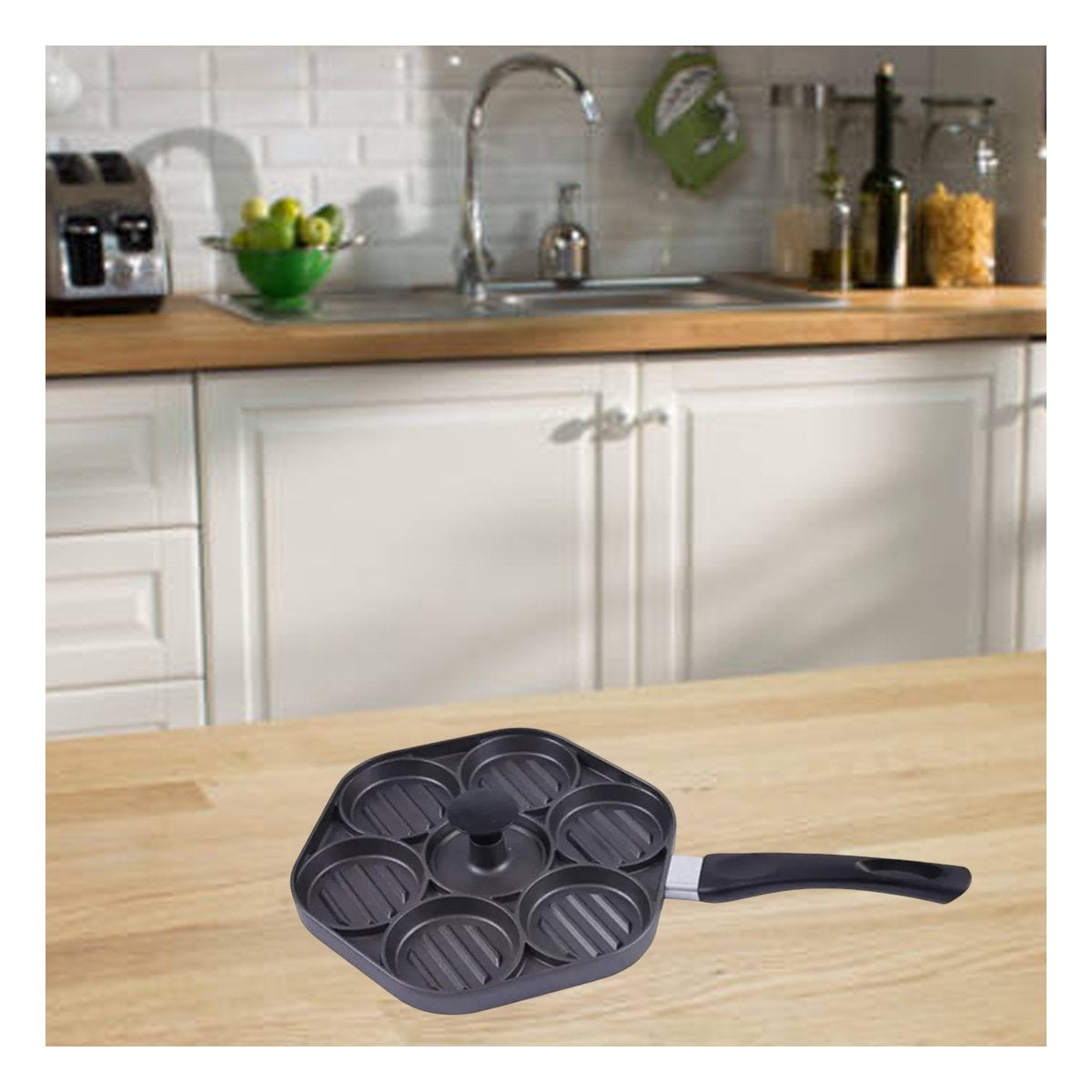 SARTEN GRILL PARA HUEVOS TORTILLAS Y PANQUEQUES RAPIDOS NEGRO - 1