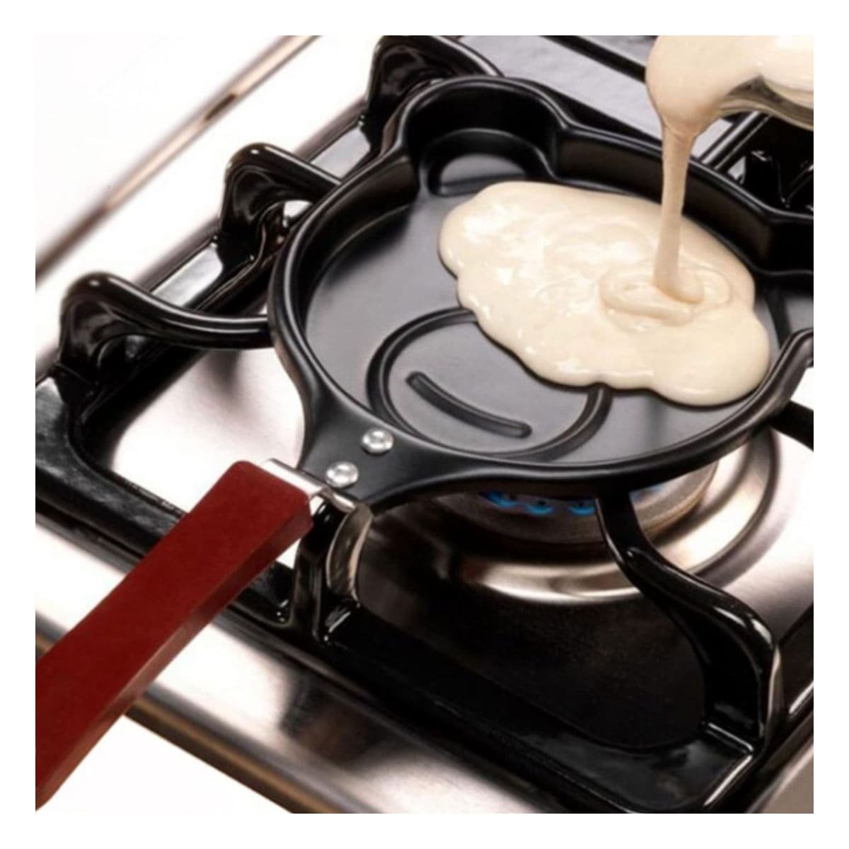 SARTEN CABEZA DE OSO PLOMO COMODO Y FACIL DE USAR COCINAR INGREDIENTES Y+REGALO STICKER - 5