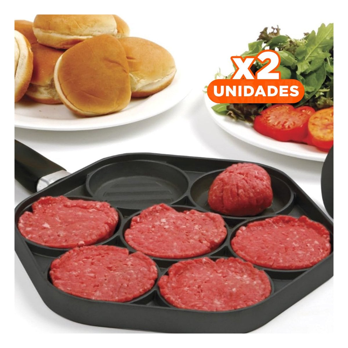 PACK2 BANDEJA CON 7 ESPACIOS PARA PREPARAR TORTILLAS Y BOCADILLOS NEGRO YPAPEL REGALO - 1