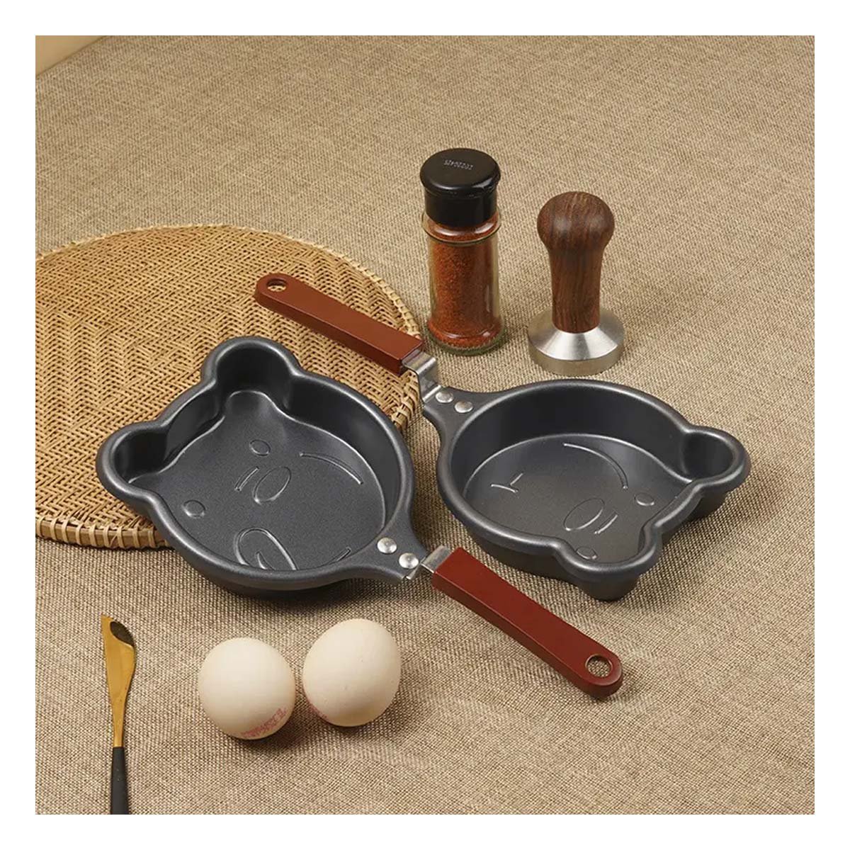 PACK2 CAZO CABEZA DE OSO PLOMO COMODO Y RESISTENTE COCINAR HUEVOS - 3