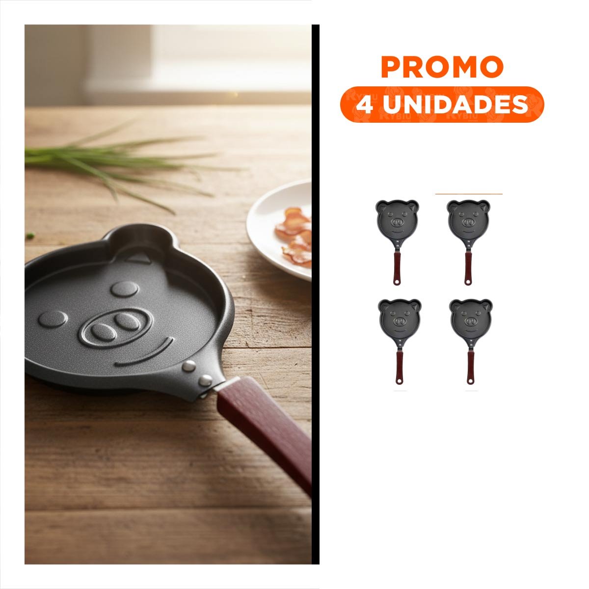 PACK4 OLLA CABEZA DE CHANCHO PLOMO DURADERA Y RESISTENTE COCINAR INGREDIENTES - 1