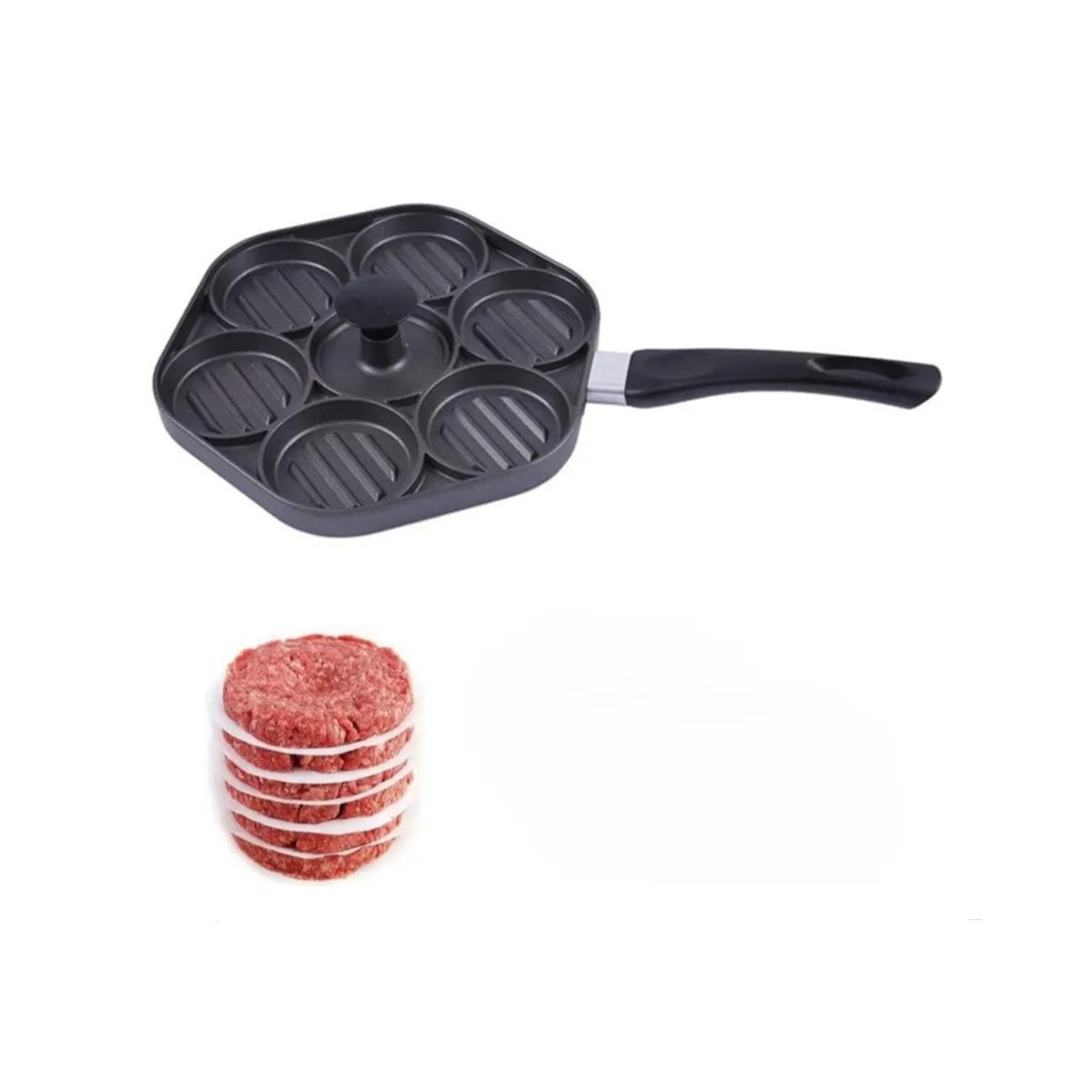 SARTEN DE COCINA PARA ASAR VERDURAS Y CARNES DELICIOSAS NEGRO YREGALO STICKER - 1