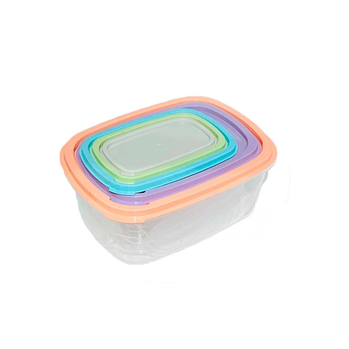 ORGANIZADORES RECTANGULARES 5 PIEZAS EN COLORES PASTEL PARA COCINA Y HOGAR Y+LIGAS REGALO - 5