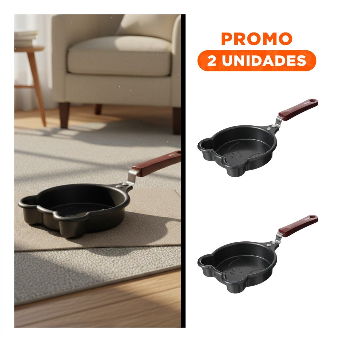 PACK2 CAZO CABEZA DE OSO PLOMO COMODO Y FACIL DE USAR COCINAR INGREDIENTES Y+REGALO STICKER - 1