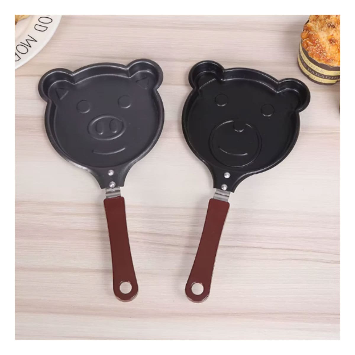 PACK2 OLLA CABEZA DE OSO PLOMO COMODA Y FACIL DE USAR COCINAR SNACKS Y+REGALO STICKER - 5