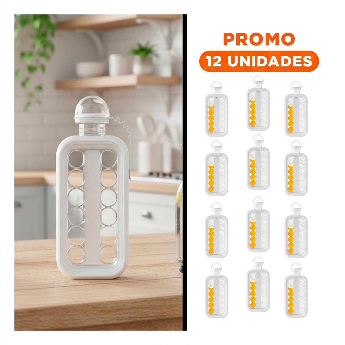 PACK12 CONTENEDOR FUNCIONAL PARA MANTENER BEBIDAS FRESCAS EN BOTELLA SIEMPRE A MANO - 1