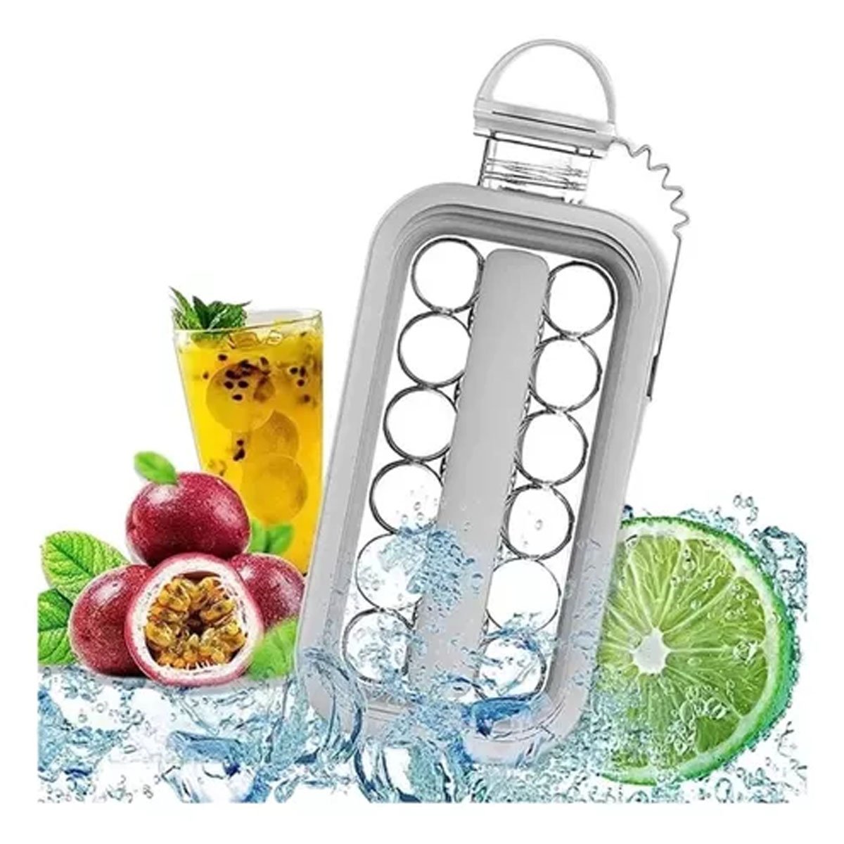 PACK12 REFRIGERADOR PORTATIL QUE FACILITA SERVIR BEBIDAS FRIAS Y CUBOS GRIS YREGALO STICKER - 2