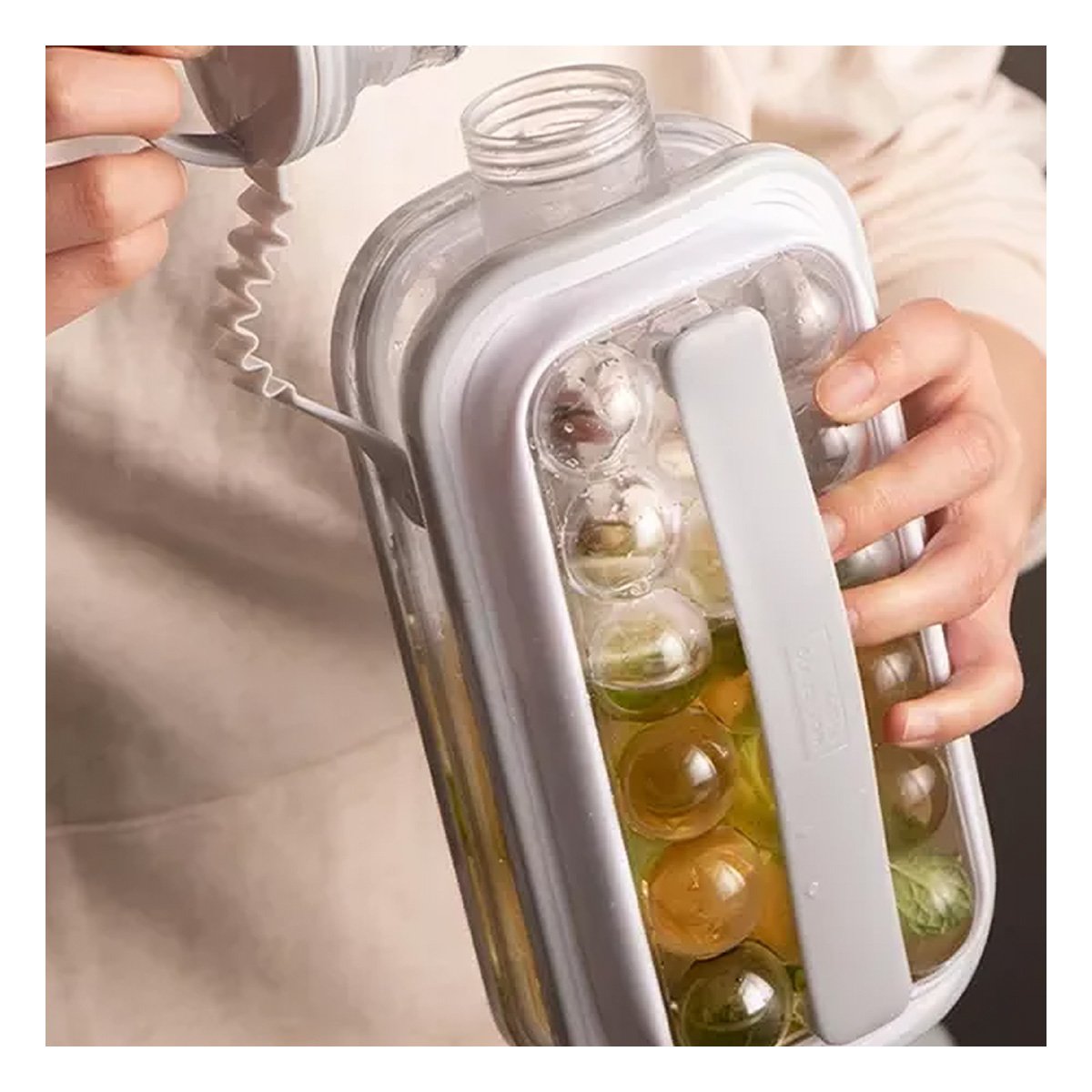 PACK12 REFRIGERADOR PORTATIL QUE FACILITA SERVIR BEBIDAS FRIAS Y CUBOS GRIS YREGALO STICKER - 3