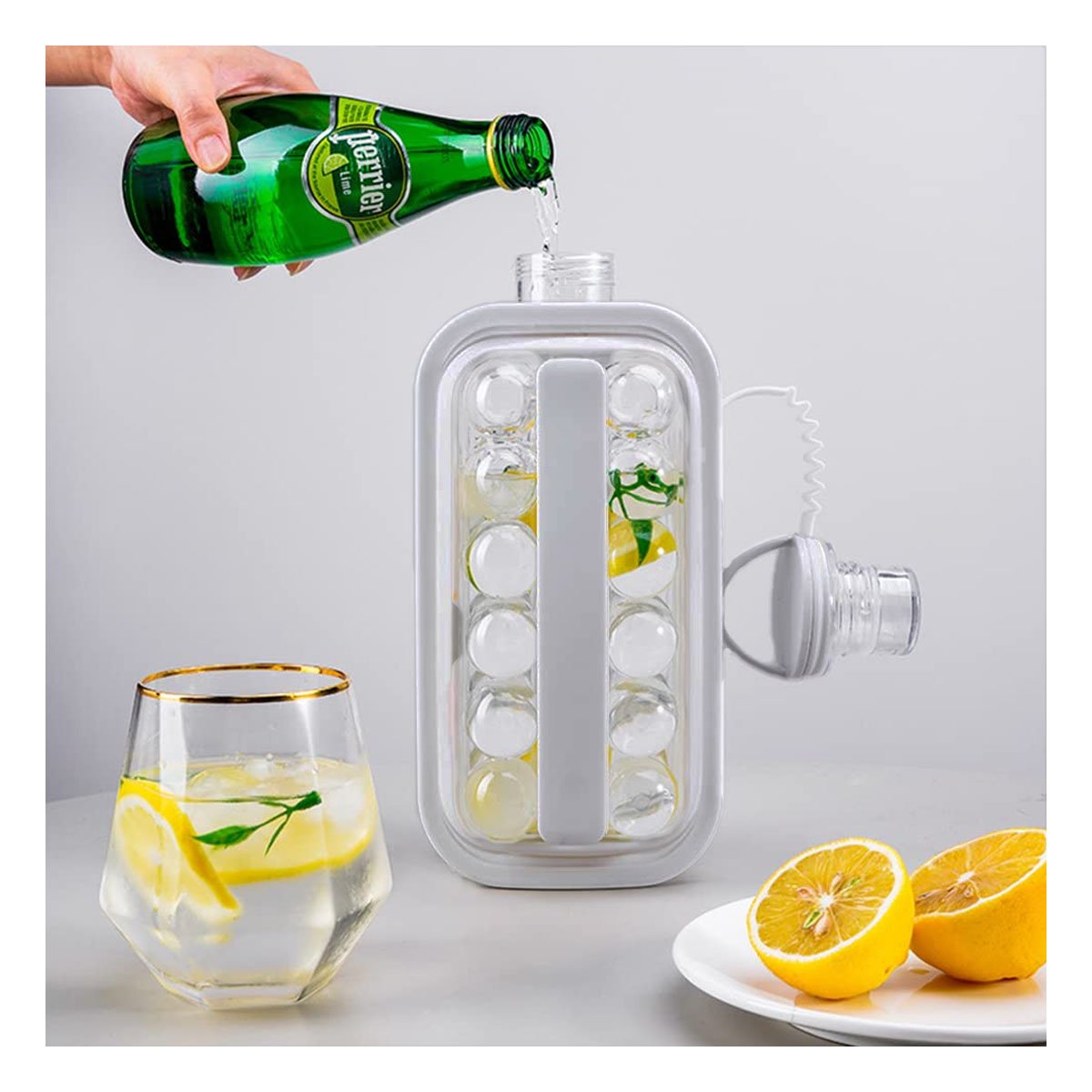 PACK12 REFRIGERADOR PORTATIL QUE FACILITA SERVIR BEBIDAS FRIAS Y CUBOS GRIS YREGALO STICKER - 5