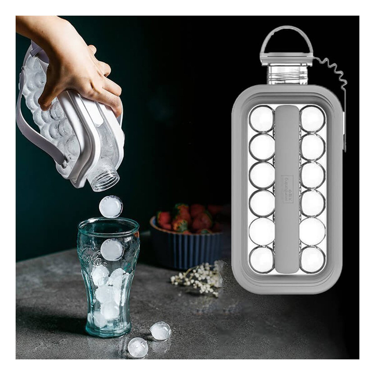 PACK12 REFRIGERADOR PORTATIL EN BOTELLA PARA MANTENER CUBOS Y BEBIDAS FRIAS GRIS YPAPEL REGALO - 5