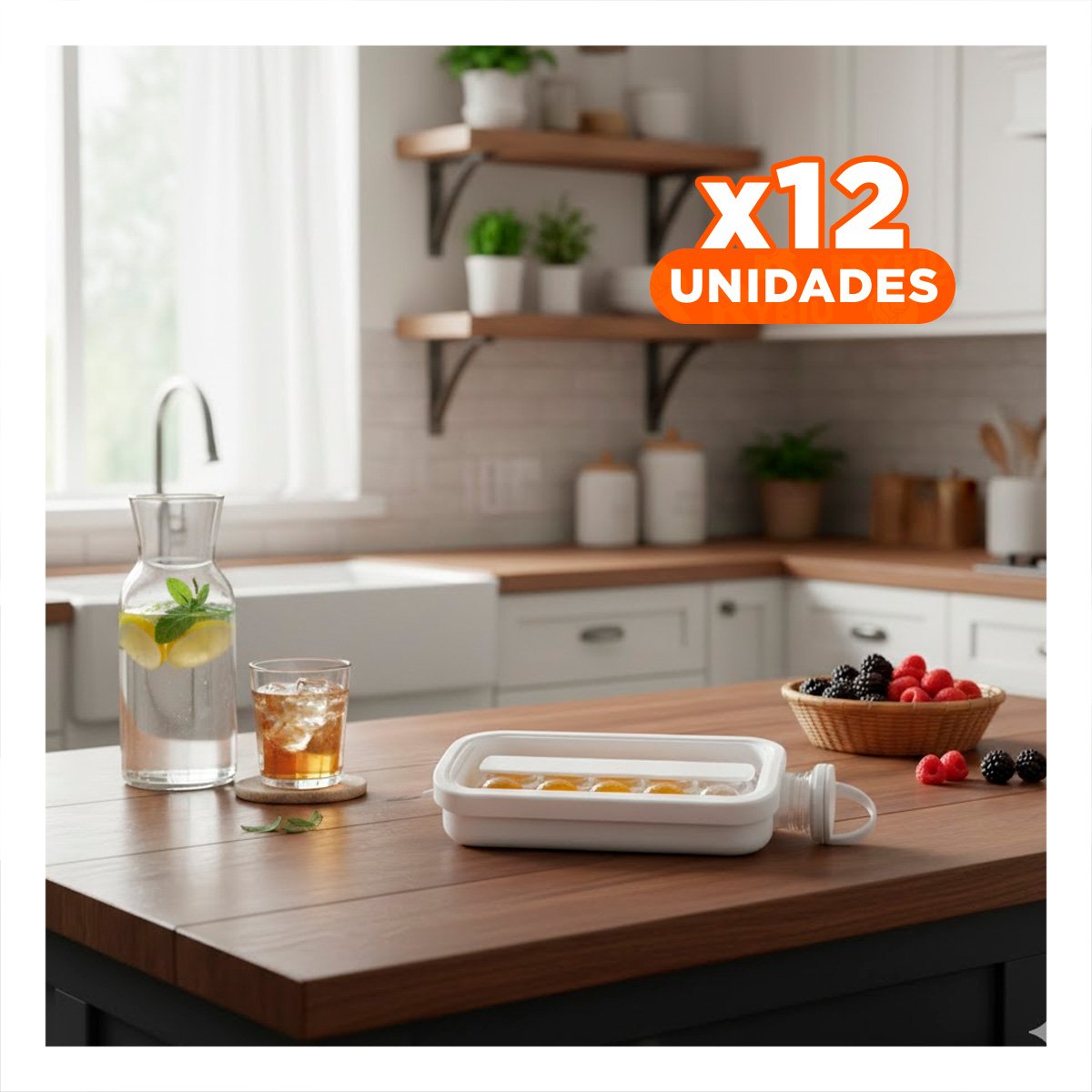 PACK12 REFRIGERADOR PORTATIL PARA CREAR CUBOS DE HIELO Y SERVIR BEBIDAS YREGALO STICKER - 1