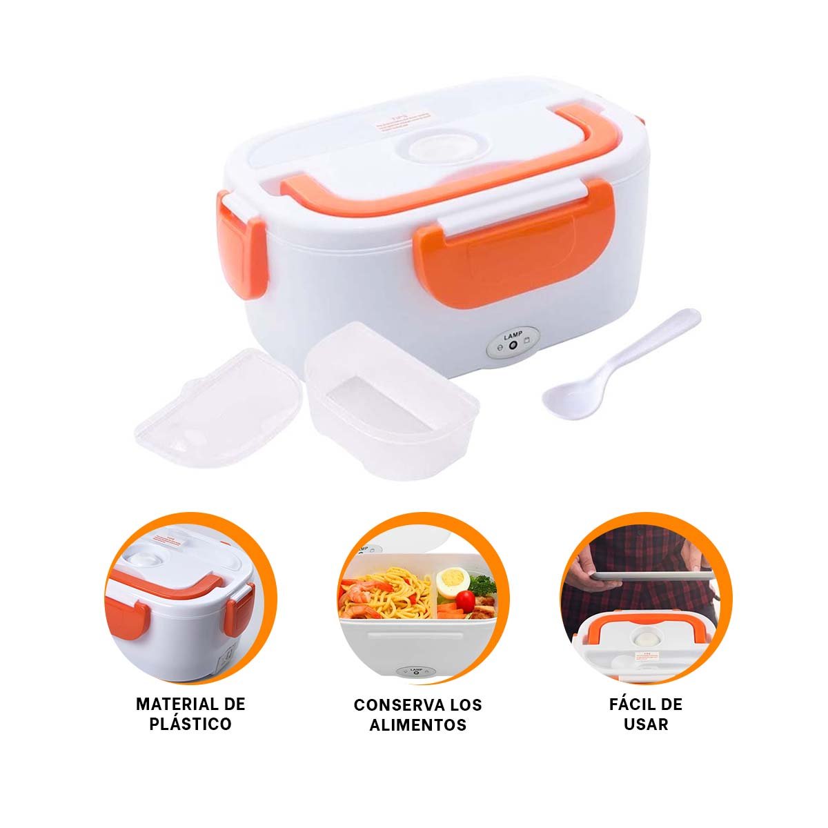 TAPER PORTATIL CON FUNCION CALENTADORA PARA OFICINA Y HOGAR NARANJA YPAPEL REGALO - 5