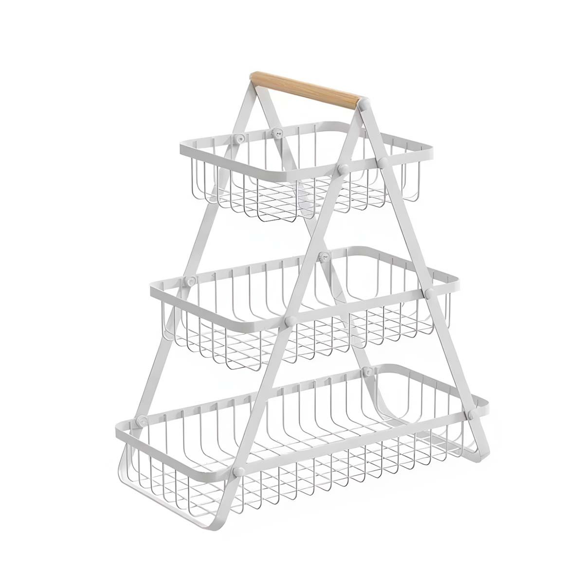 PACK4 SOPORTE TRIANGULAR 3 NIVELES BLANCO FUNCIONAL Y MODERNA GUARDAR ALIMENTOS Y+PAPEL REGALO - 3