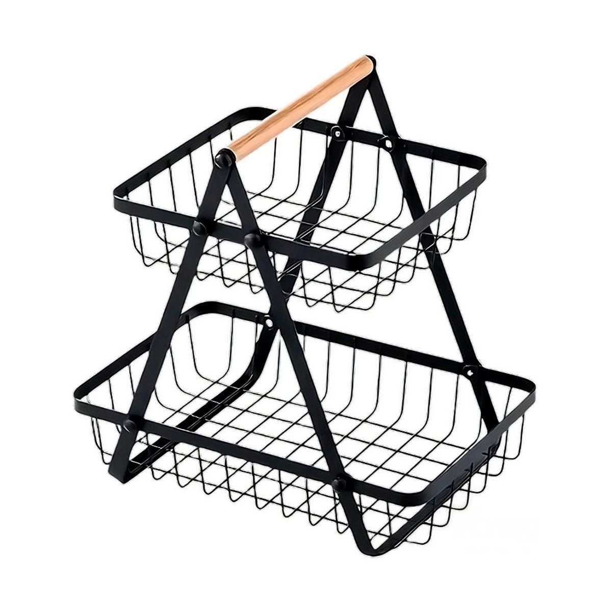 PACK2 ORGANIZADOR EN COLOR NEGRO 2 NIVELES CON SOPORTE TRIANGULAR Y+REGALO STICKER - 2