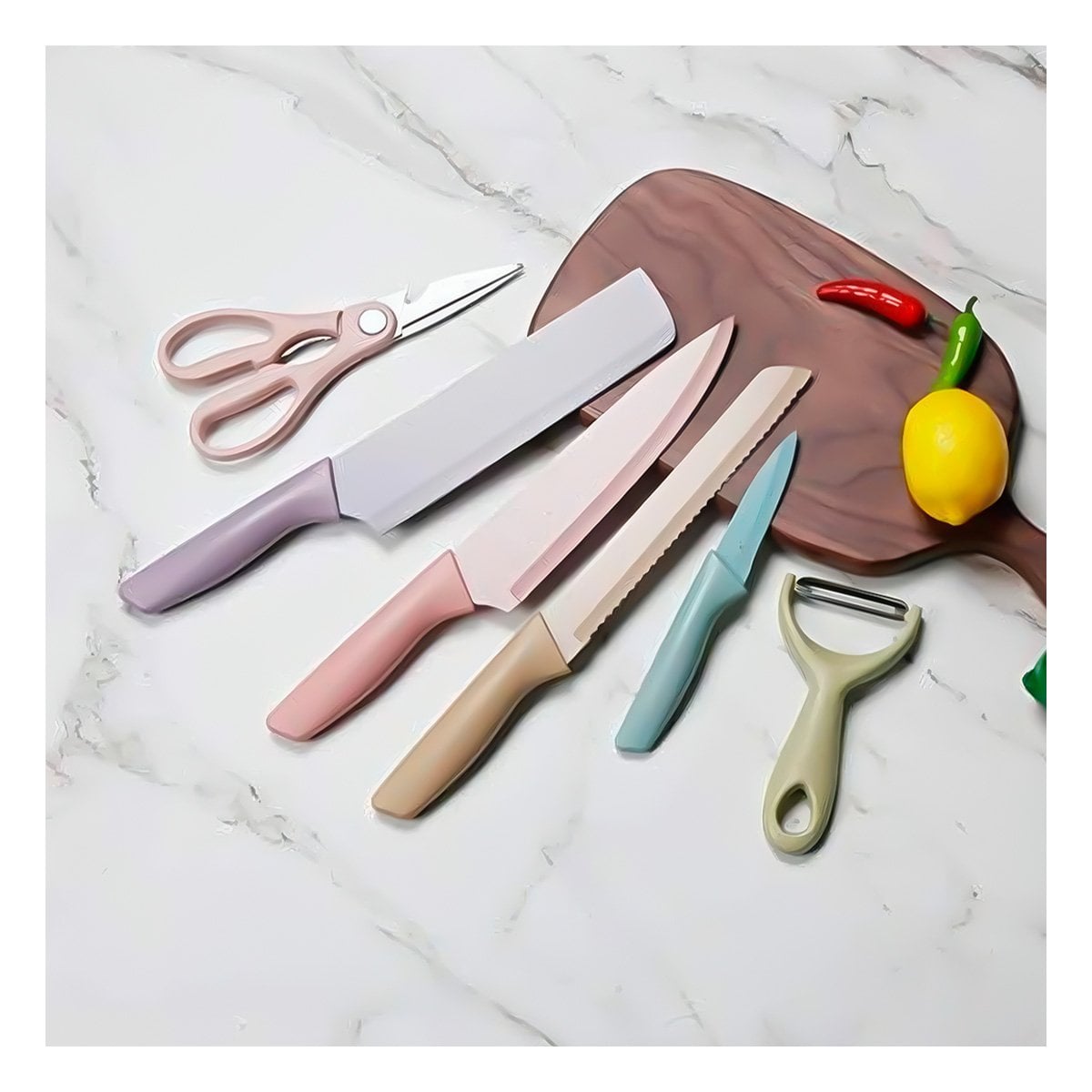 PACK2 JUEGO PROFESIONAL DE COCINA 6 PIEZAS DE COLORES - 5