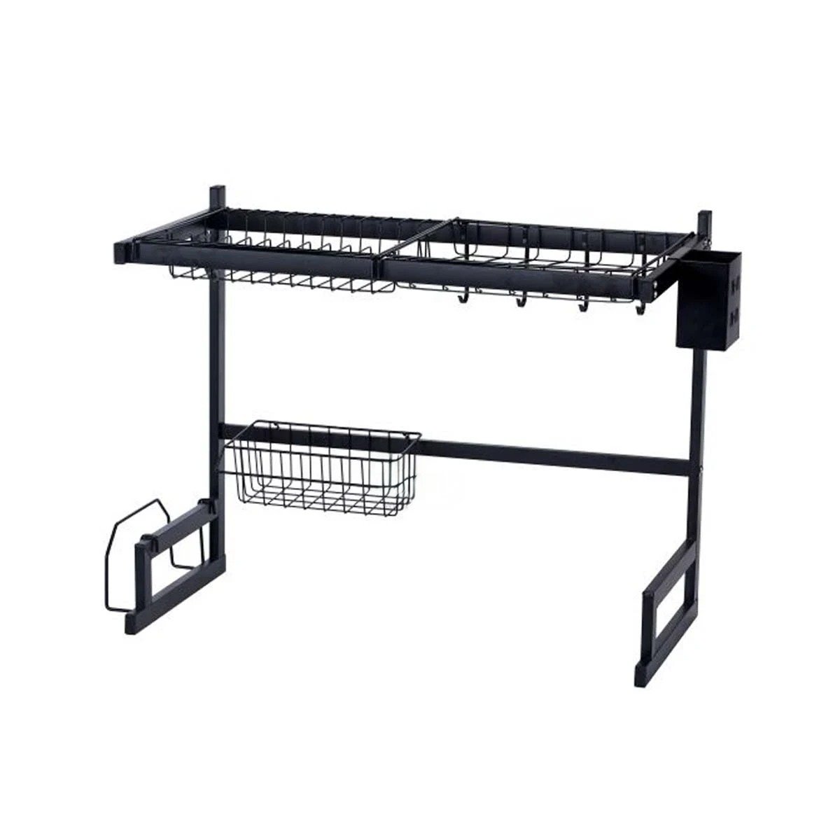 PACK4 ORGANIZADOR DE VAJILLA NEGRO 65CM DE ESTRUCTURA FIRME SOBRE BACHA Y+PAPEL REGALO - 3