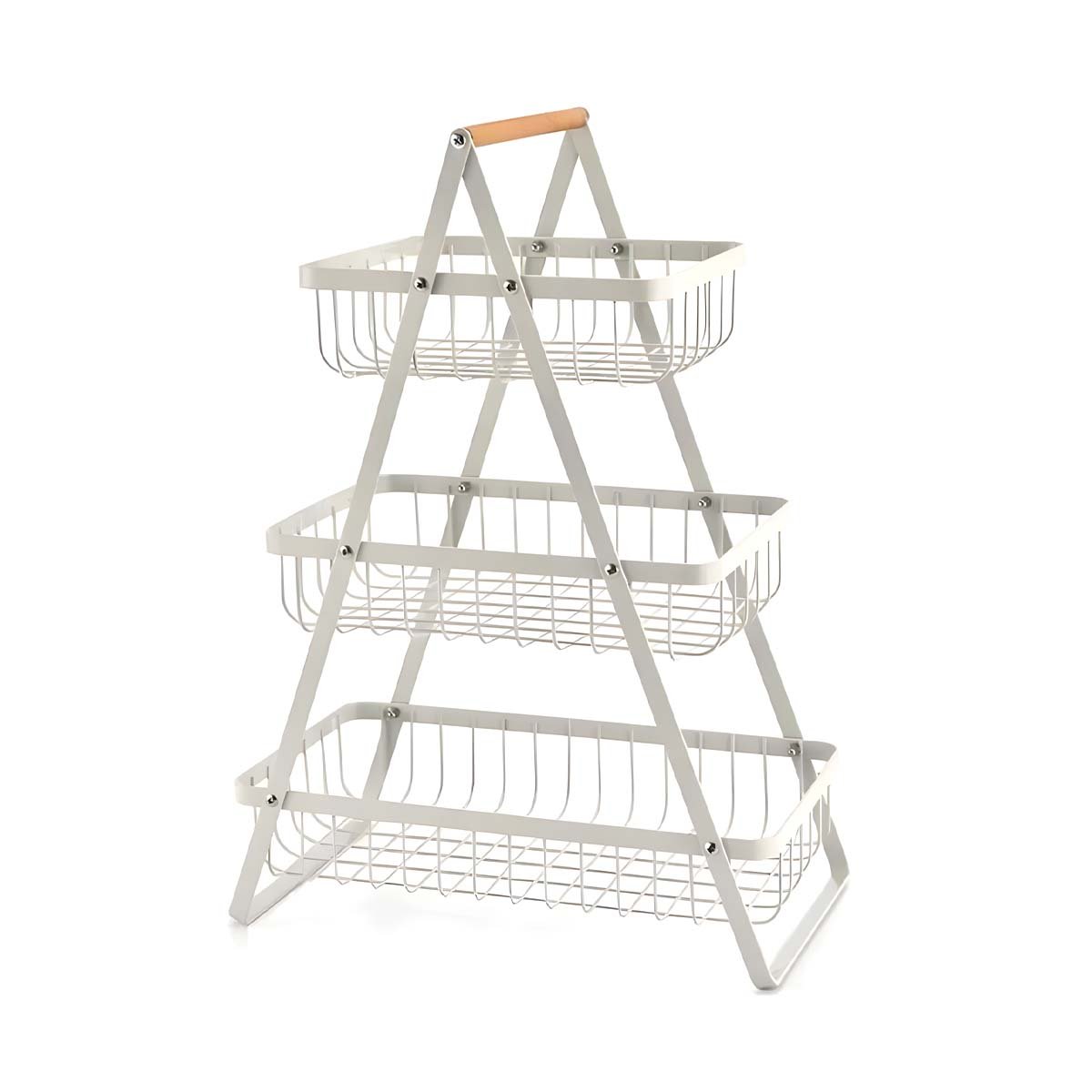 PACK2 SOPORTE TRIANGULAR 3 NIVELES BLANCO PRACTICO Y COMODO DE GUARDAR Y+REGALO STICKER - 2