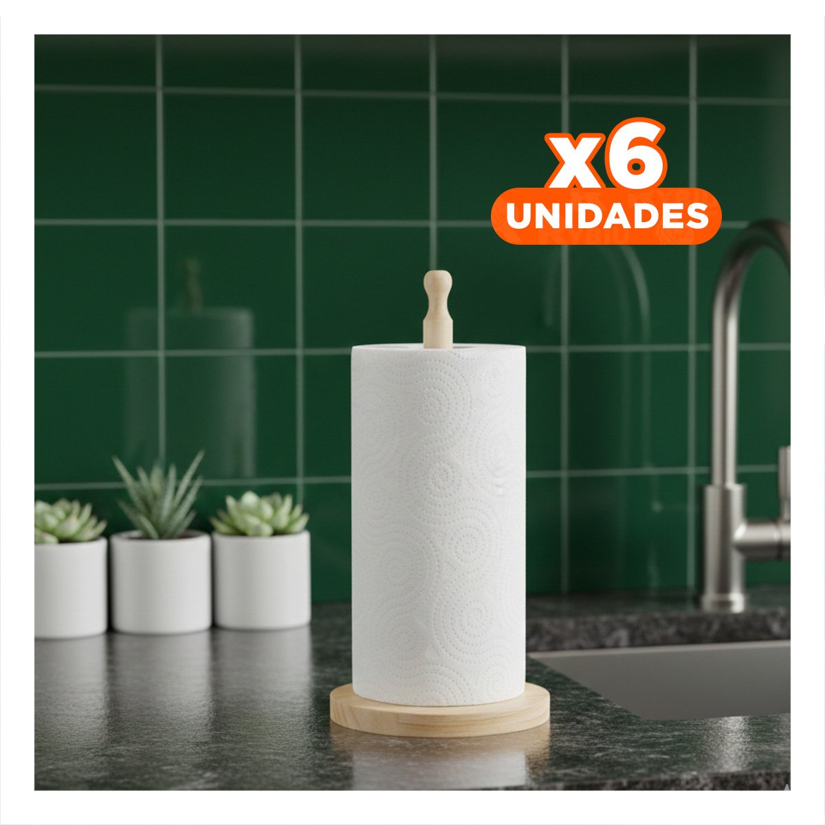 PACK6 DISPOSITIVO PRACTICO VERTICAL CON DOBLE PALO Y BASE ESTABLE COCINA - 1