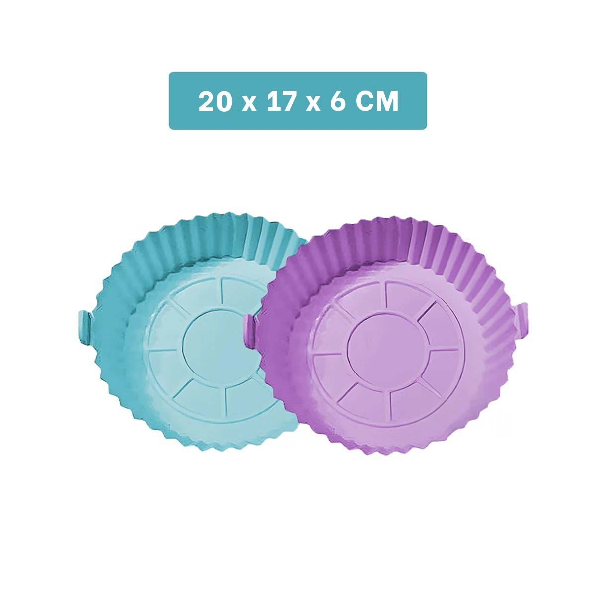 PACK4 BANDEJA PARA FREIDORA DE AIRE CON SILICONA FLEXIBLE EN SET DE 2 Y+REGALO STICKER - 4