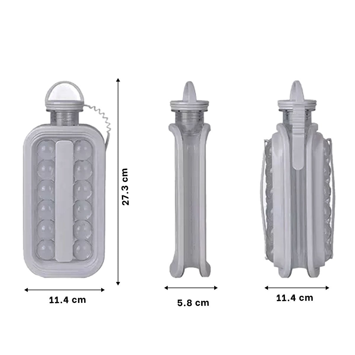 PACK2 ENVASE PARA PREPARAR BEBIDAS FRIAS Y SERVIR CUBOS EN CASA GRIS YREGALO STICKER - 4