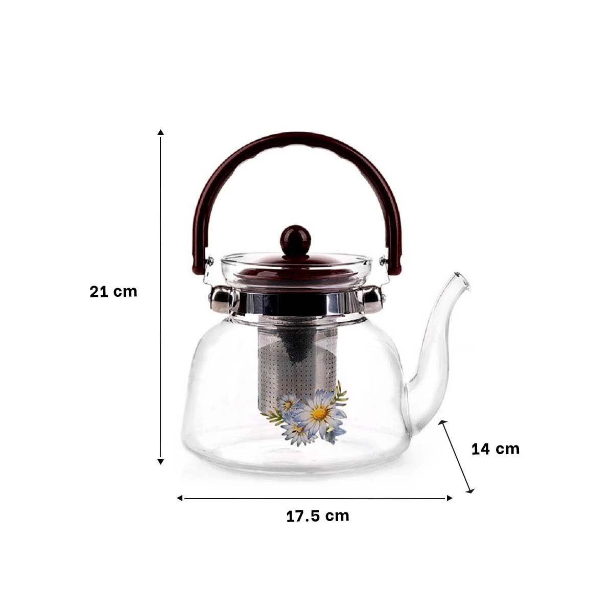 PACK6 TETERA TRANSPARENTE 1100ML CON TAPA GUINDA COMO PUNTO DECORATIVO Y+REGALO STICKER - 4