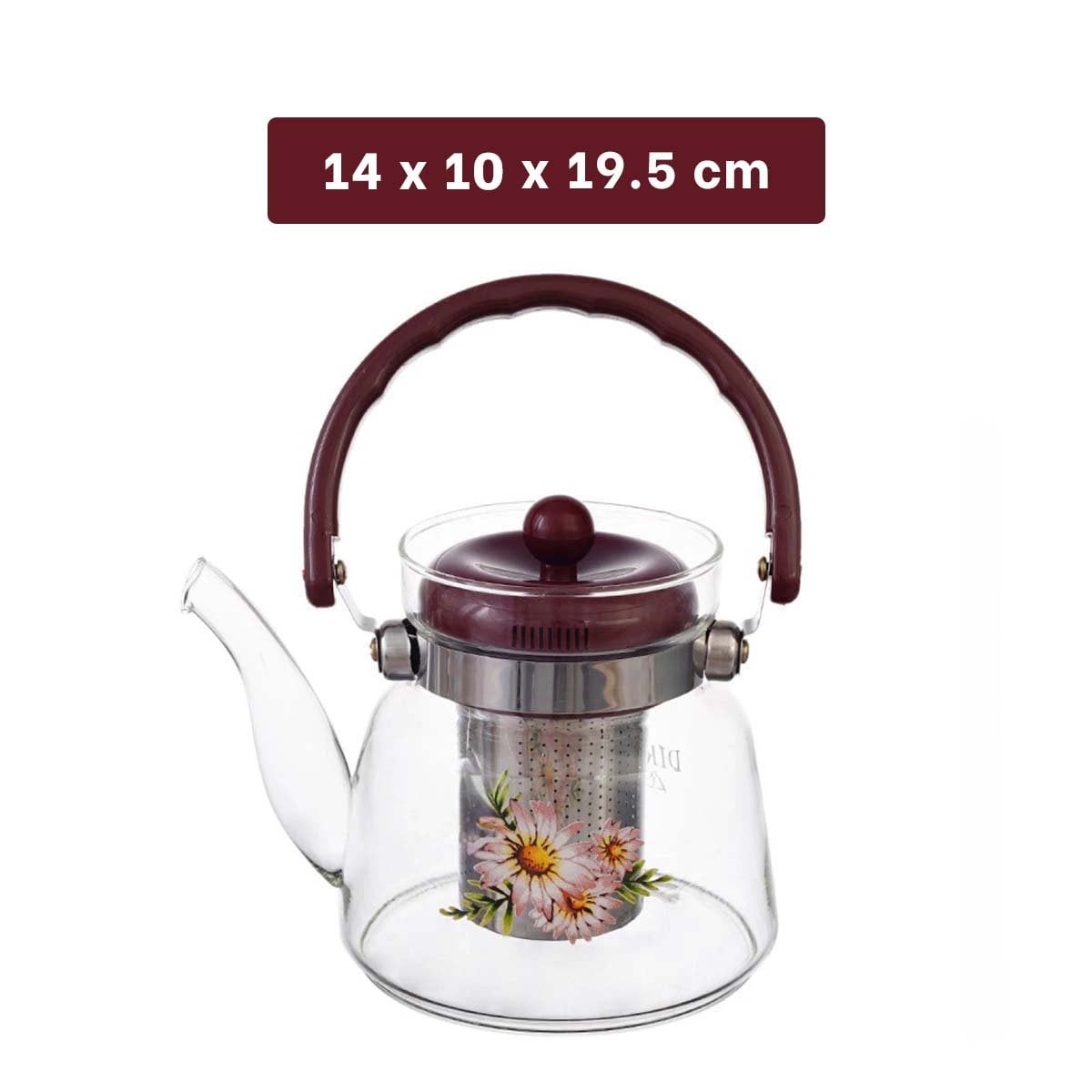 PACK12 TETERA 600ML TRANSPARENTE CON TAPA GUINDA EN ESPACIO DE CELEBRACION Y+REGALO STICKER - 4