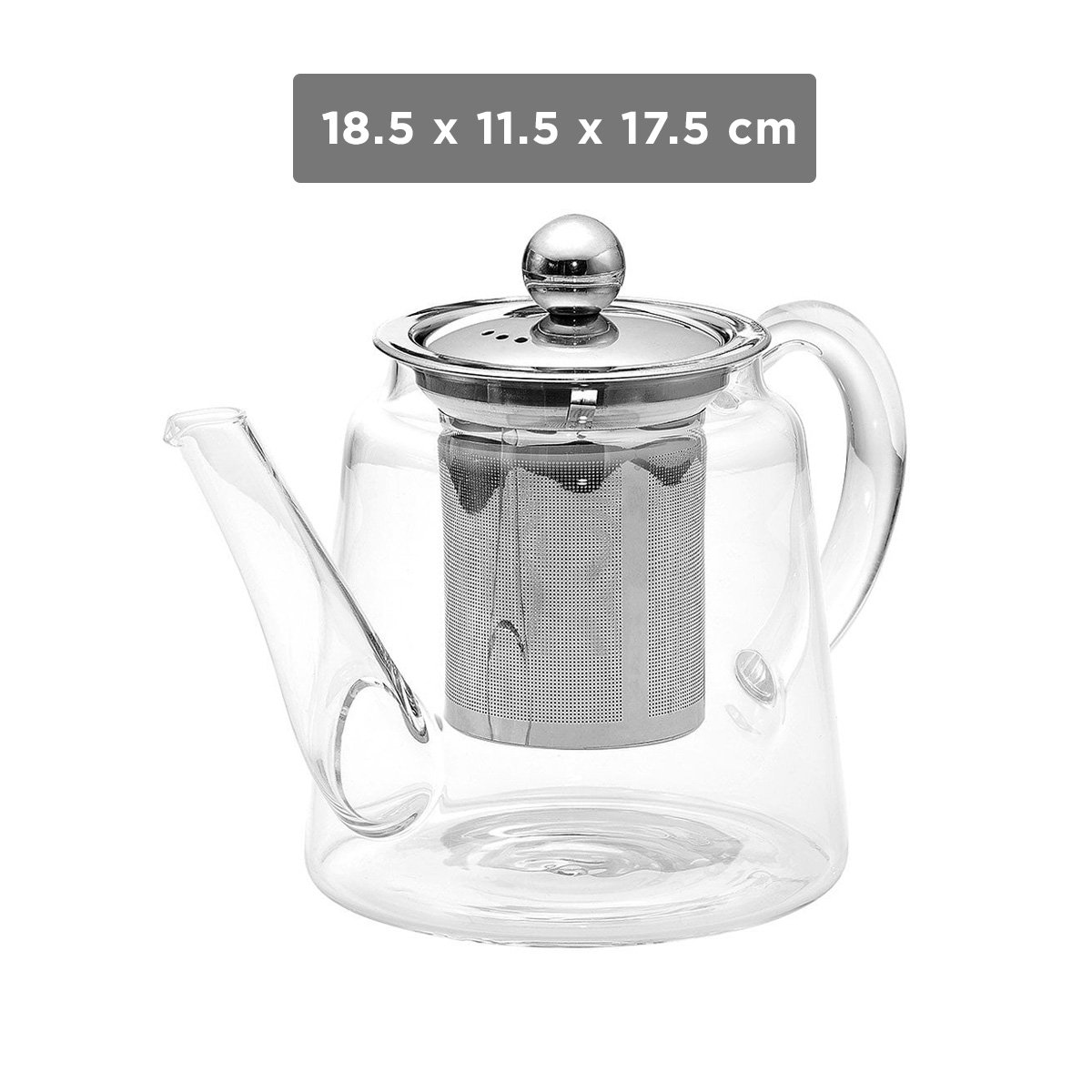 PACK4 JARRA 800ML EN BOROSILICATO Y ACERO CON PERFIL DE FLORES TRANSPARENTE - 4