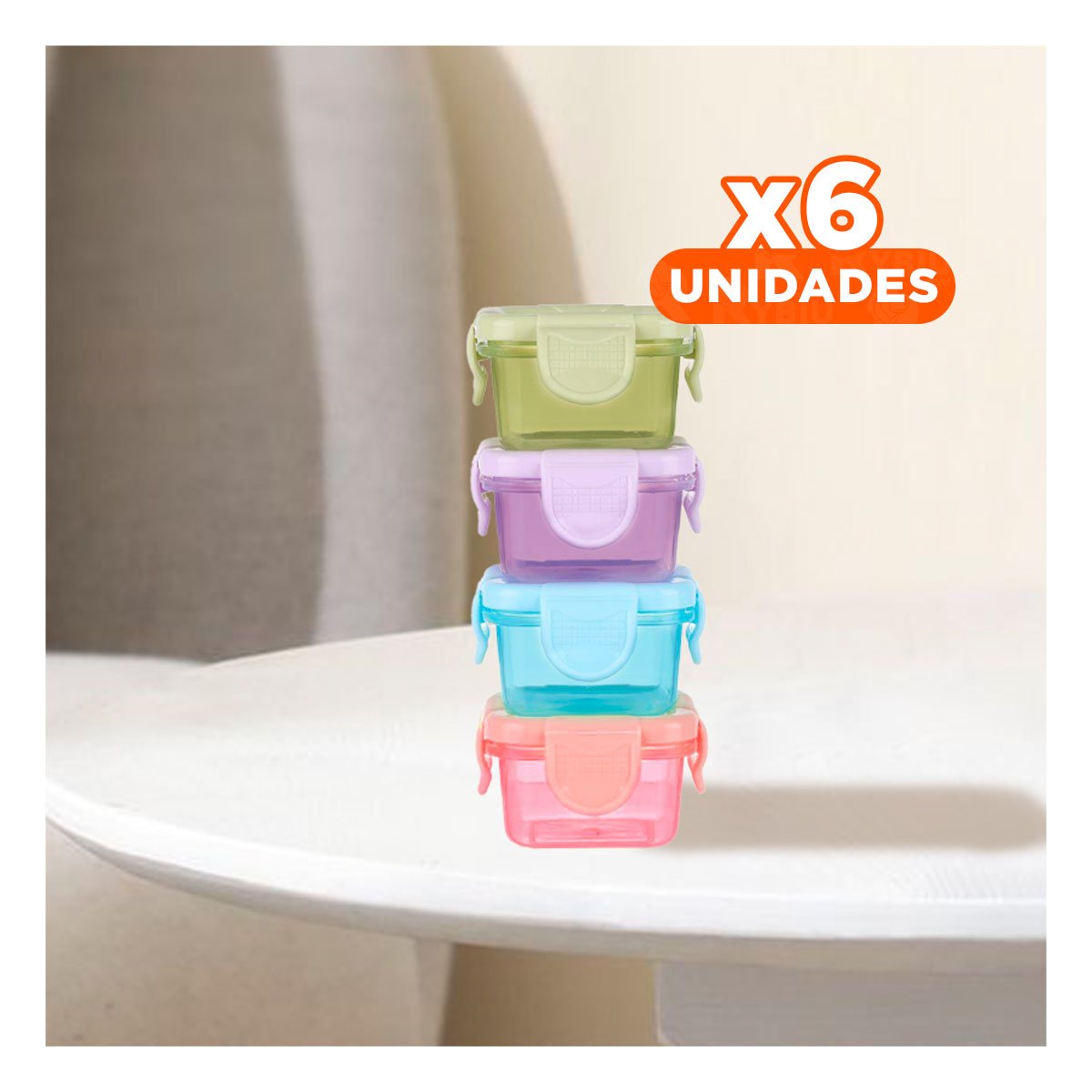 PACK6 CAJAS MINI CON SEGURO 4 PIEZAS MULTICOLOR 7X4CM PARA USO DIARIO EN HOGAR Y+PAPEL REGALO - 1