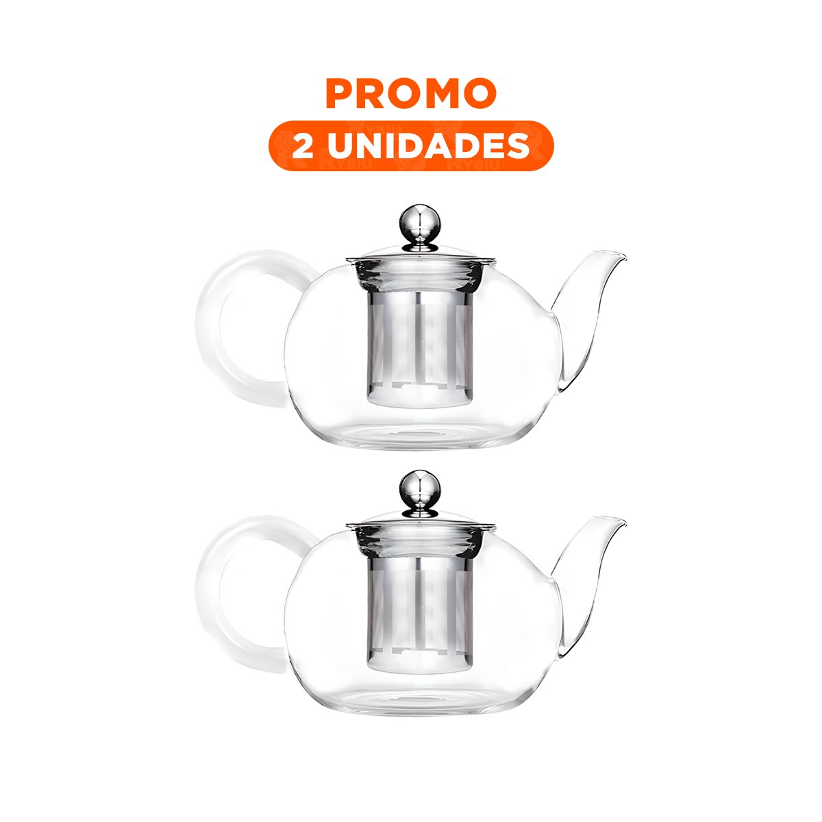 PACK2 JARRA CIRCULAR TRANSPARENTE DE 900ML EN BOROSILICATO Y ACERO YREGALO STICKER - 1