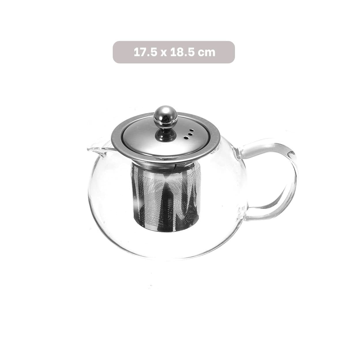 PACK6 INFUSOR 800ML TRANSPARENTE CON FORMA CIRCULAR EN BOROSILICATO Y ACERO YPAPEL REGALO - 4