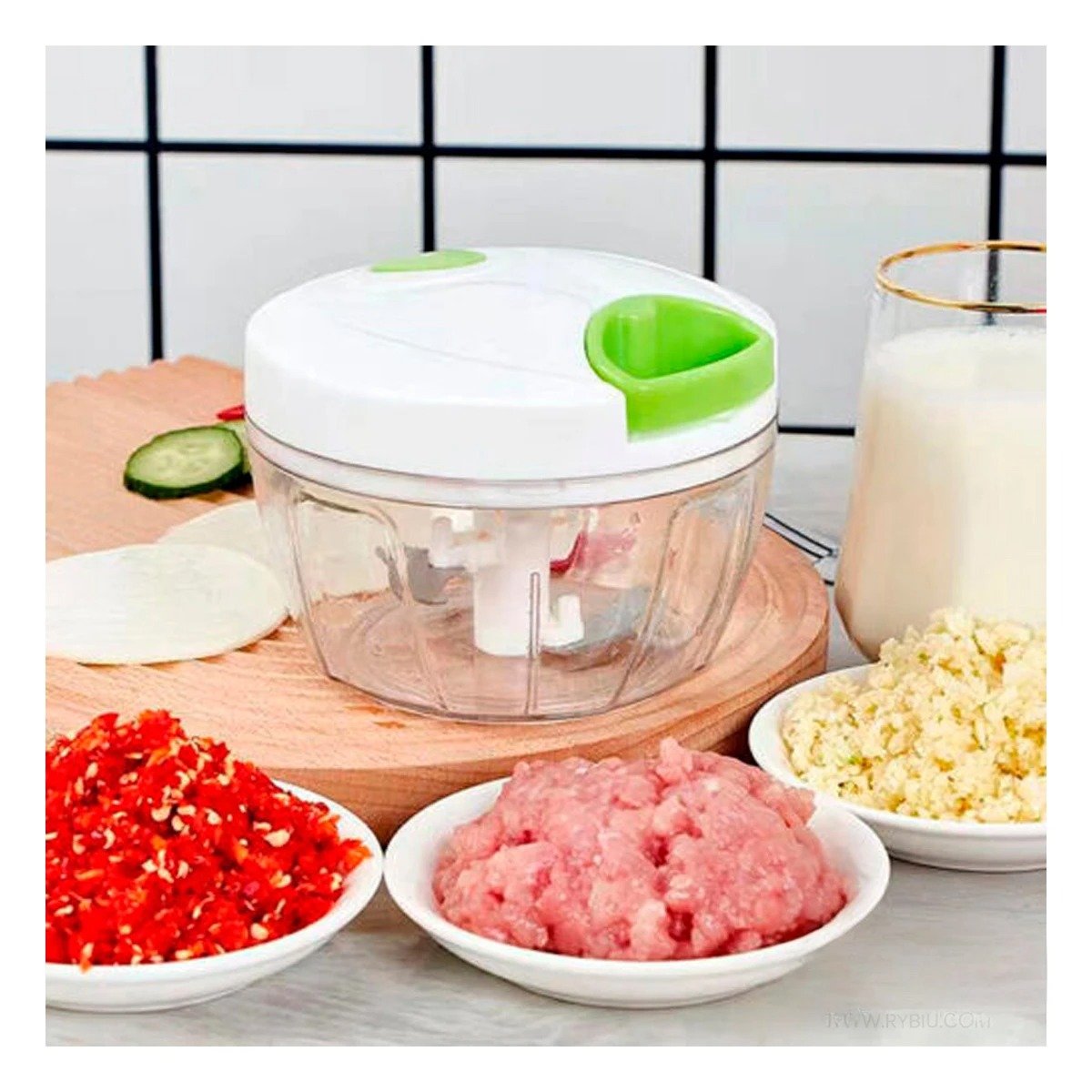 PACK4 PROCESADOR MULTIFUNCIONAL DE ACRILICO FIRME CON PITA CENTRAL Y TAPA BLANCA SEGURA - 3