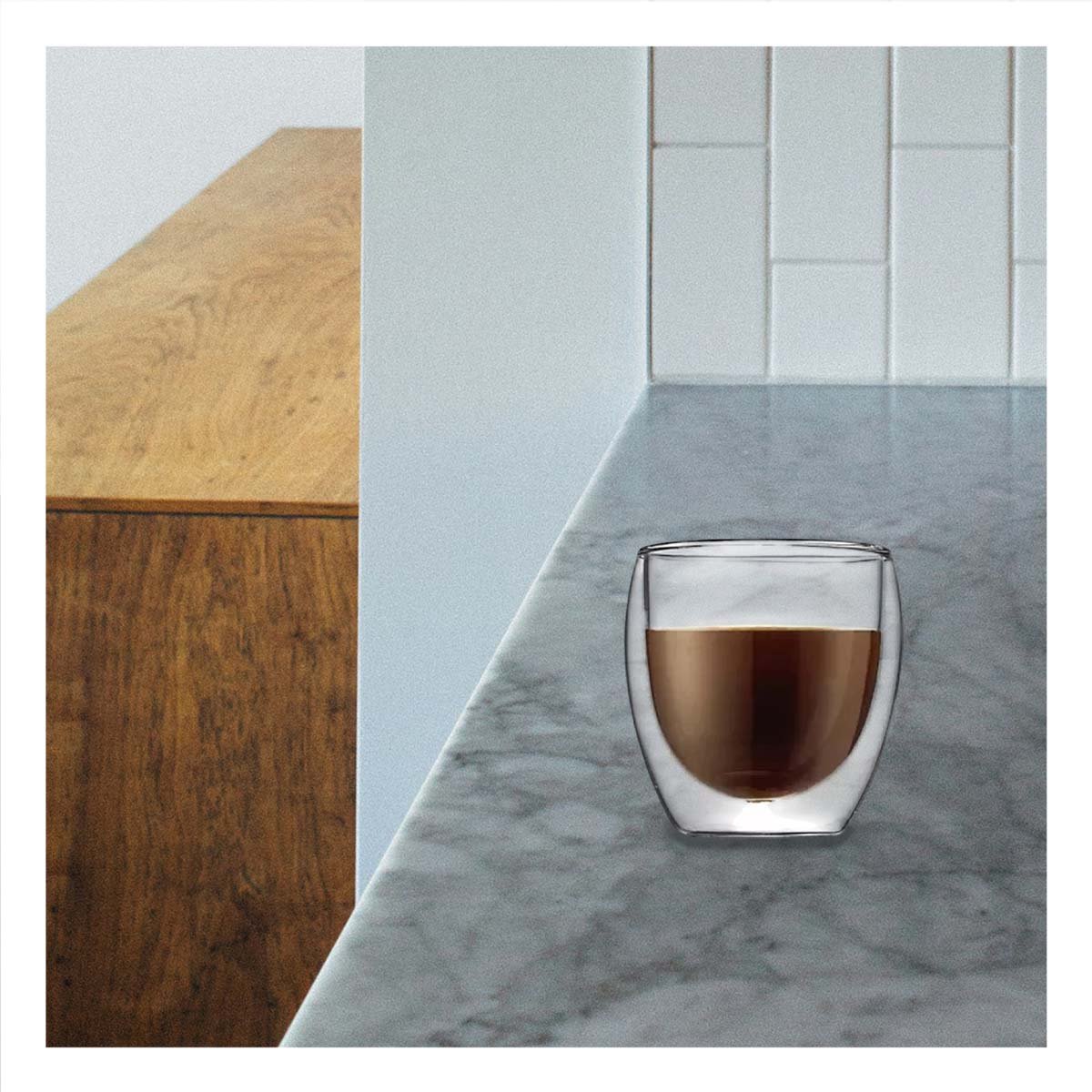 PACK12 VASO DE BOROSILICATO DOBLE CAPA 100 ML ESPRESSO EN COLOR TRANSPARENTE Y+REGALO STICKER - 5
