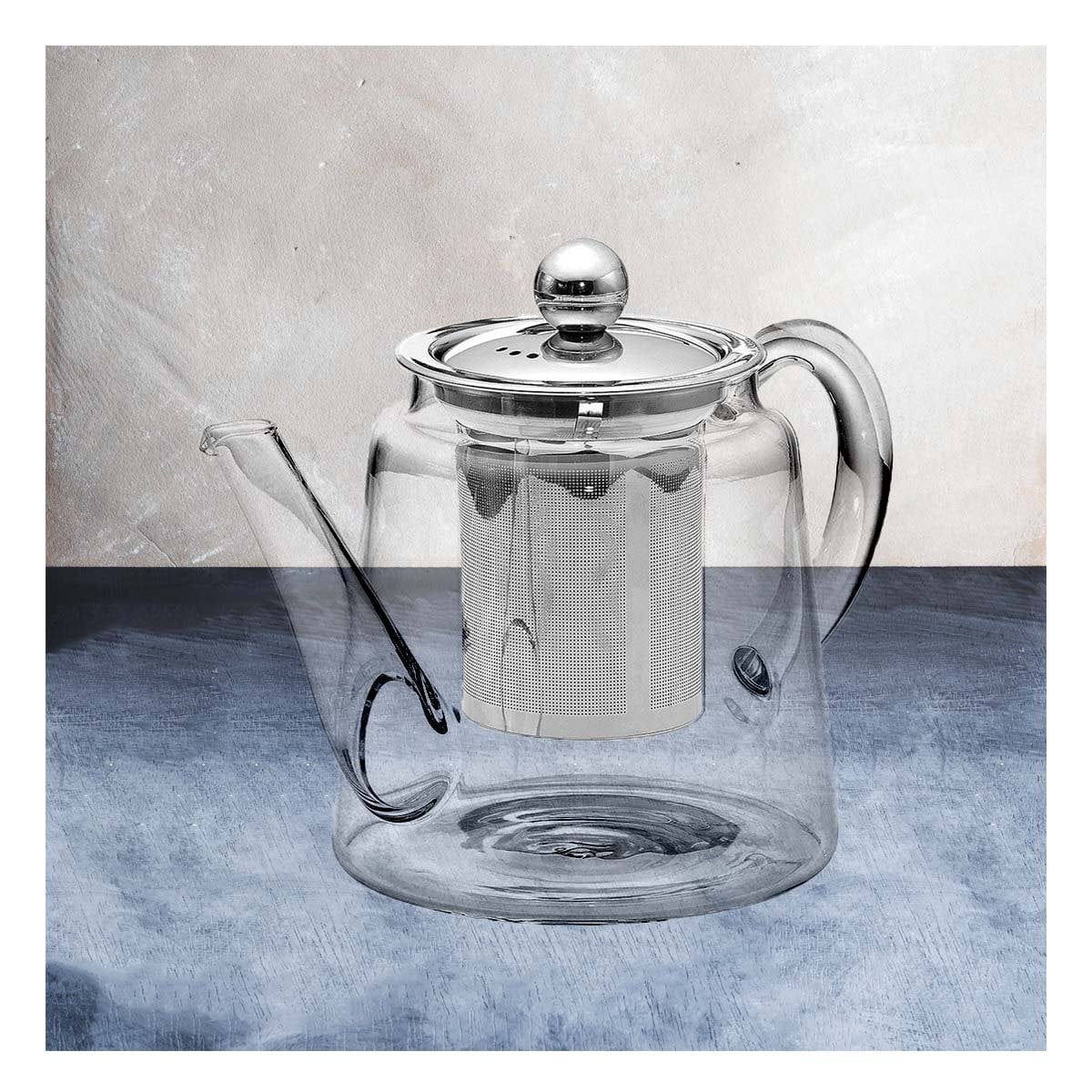 PACK6 INFUSOR FLORAL DE INFUSION 800ML TRANSPARENTE CON BOROSILICATO Y ACERO YREGALO STICKER - 5