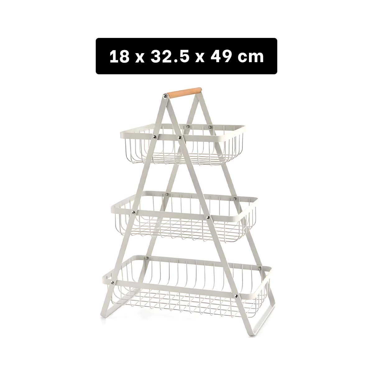 PACK2 SOPORTE TRIANGULAR 3 NIVELES BLANCO DURADERO Y RESISTENTE ORDENAR VERDURAS Y+PAPEL REGALO - 4