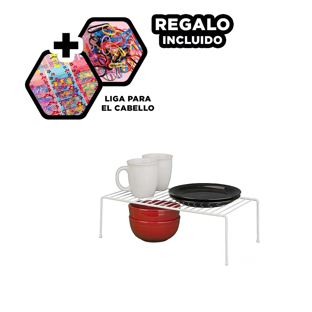 REJILLA DE COCINA BLANCO FABRICADA EN METAL CON SOPORTE DE 4 PATAS EXPANDIBLE Y+LIGAS REGALO - 2