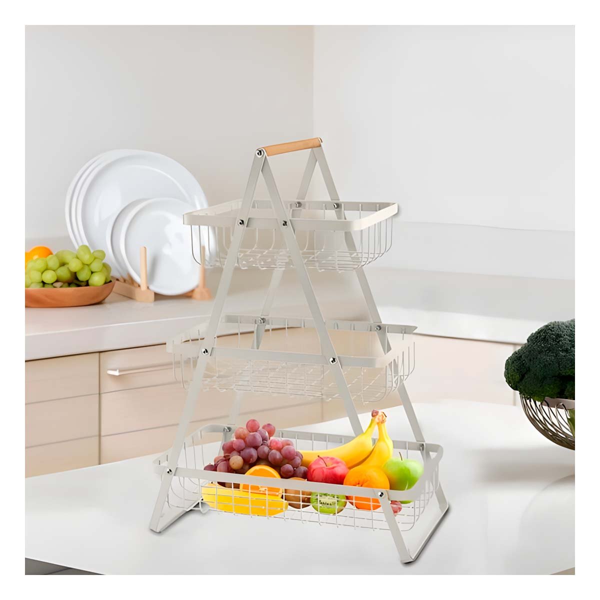 PACK6 ESTANTE TRIANGULAR 3 NIVELES BLANCO PRACTICO Y FUNCIONAL Y+PAPEL REGALO - 5