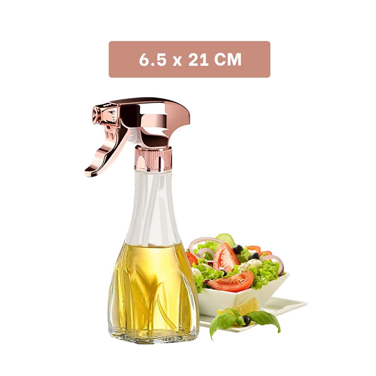 PACK2 BOTELLA PARA ACEITE SPRAY 240ML ORO ROSA DURADERA Y COMODA ROCIAR ACEITE - 4