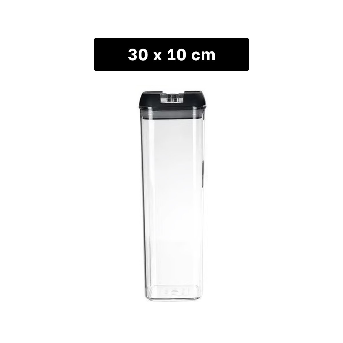 PACK6 RECIPIENTE ACRILICO PARA SNACKS FRESCOS TAPA PALANCA NEGRO 1900ML Y+PAPEL REGALO - 4