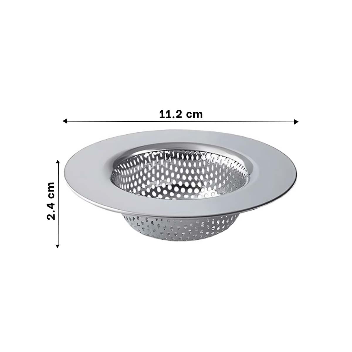 PACK6 COLADOR FILTRADOR PARA TUBERIA CON DIAMETRO 11,2CM Y ACABADO PLATEADO Y+PAPEL REGALO - 4