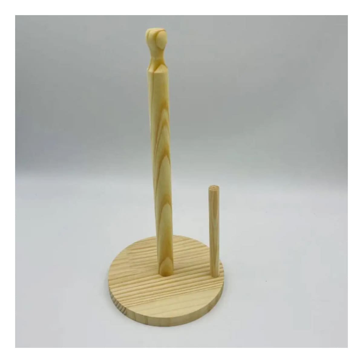 PACK2 SOPORTE VERTICAL DE PAPEL TOALLA CON CABECITA LARGA Y BASE CIRCULAR MADERA - 3