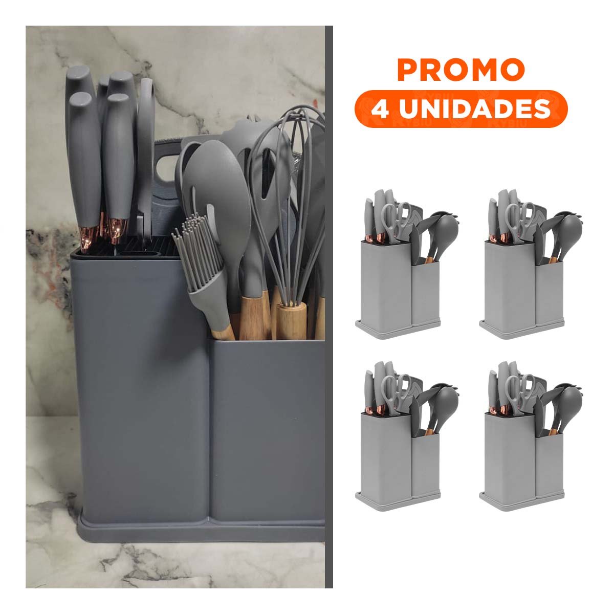 PACK4 UTENSILIOS PLOMO COCINA PROFESIONAL FABRICADOS EN ACERO INOXIDABLE - 1
